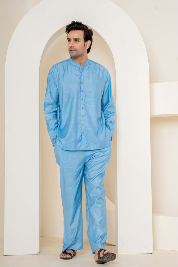 Paizlie 100% Mulberry Silk Ocean Waves Loungewear