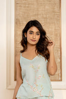 Paizlie 100% Tencel Fabric Floral Dreams Loungewear With Spaghetti Straps