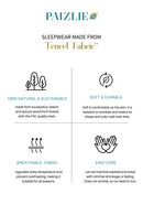 Paizlie 100% Tencel Fabric Floral Dreams Loungewear With Spaghetti Straps