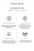 Paizlie 100% Organic Gauze Cotton Fuzzy Peach Loungewear