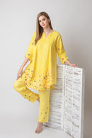 The House of Hemp Ocre Yellow Dahlia Coord