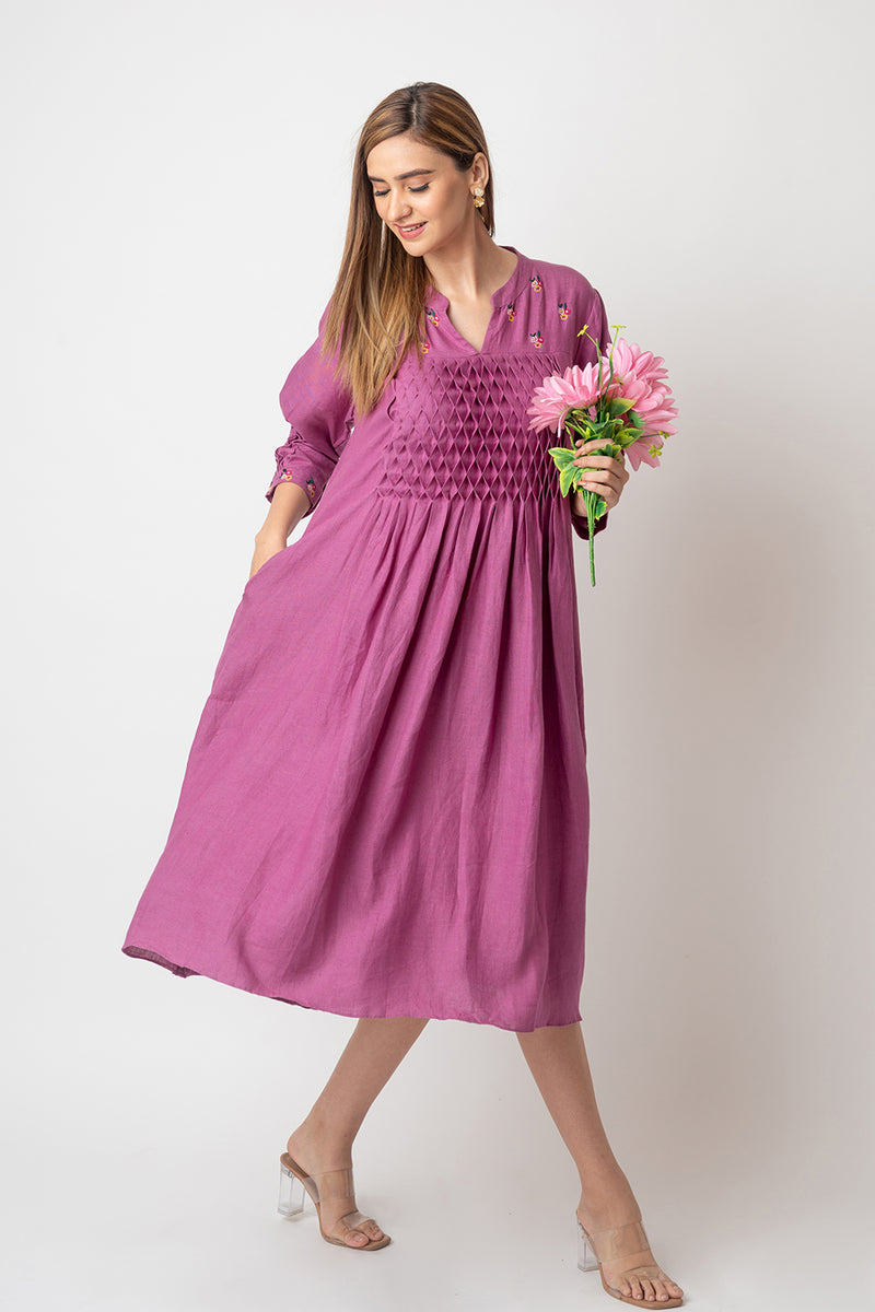 The House of Hemp Lavender Dress