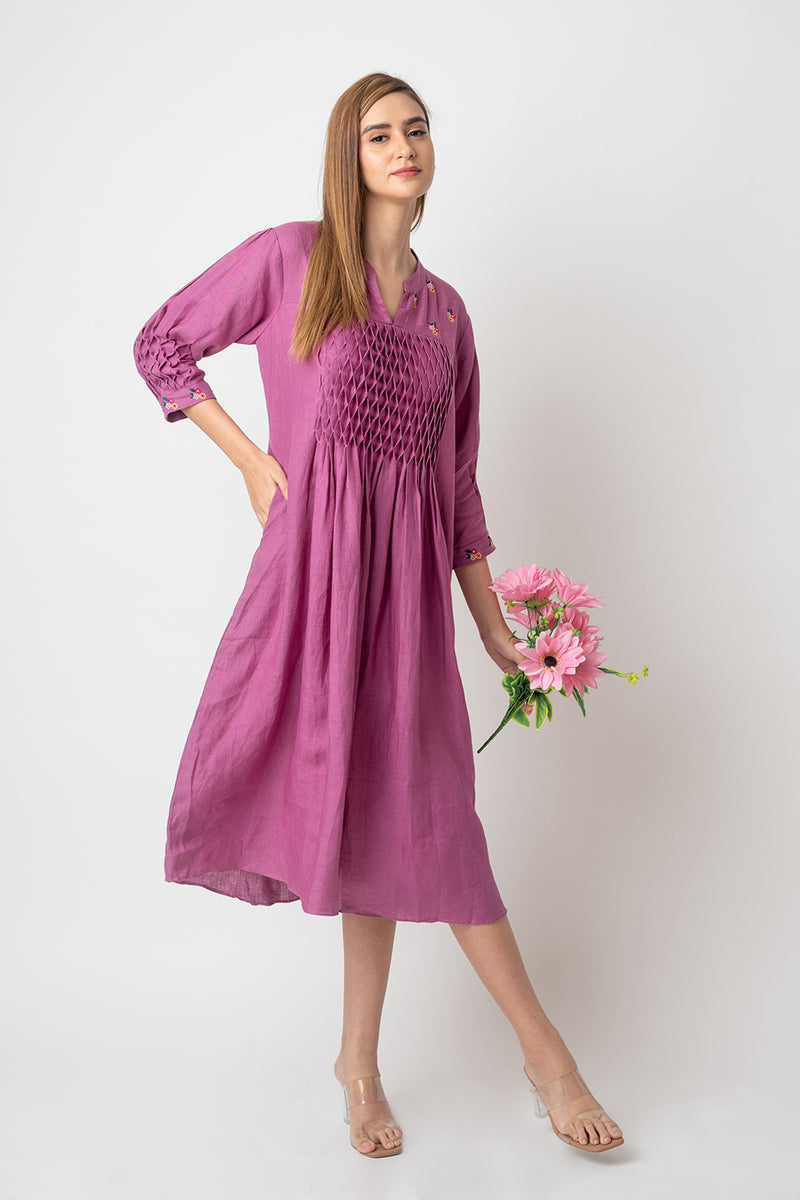 The House of Hemp Lavender Dress