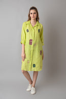 The House of Hemp Sage Green Key to Life Long Shirt