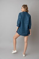 The House of Hemp Denim Blue Overthinking Shirt