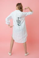 The House of Hemp White Prick Long Shirt