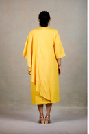 Slowthreads Kala Cotton Womens Yellow Waterfall Tunic