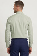Venhoma Cotton Poplin Men's Sage Green Shirt