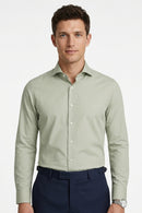 Venhoma Cotton Poplin Men's Sage Green Shirt