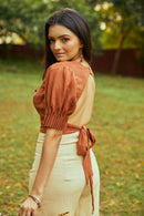 The Conscious Closet Nutmeg Breezy Blouse - Top