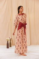 The Conscious Closet Smokey Pink Hopeful Birdie Long Dress