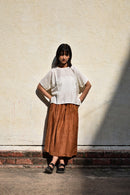 With N. Silk Skirt-Clay