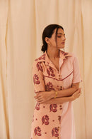 The Conscious Closet Rose Shell and Smokey Pink Eucalyptus Meadow Dress Set