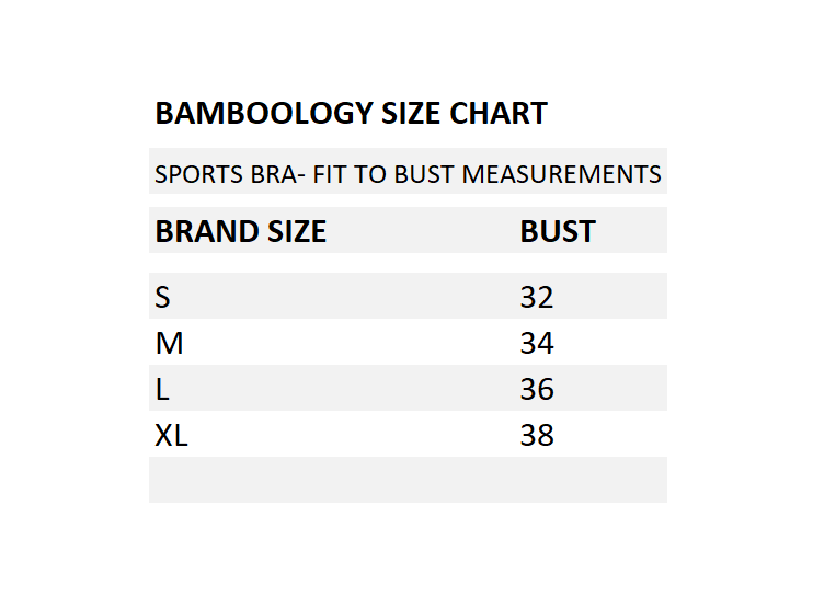 Bamboology Natural Bamboo Fabric Sports Bra