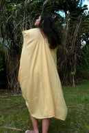 Asian In Me |Cotton Women's White Hand-Painted & Anti-Fit Dress | Zero-Waste Design | DC Sun Dance Dress