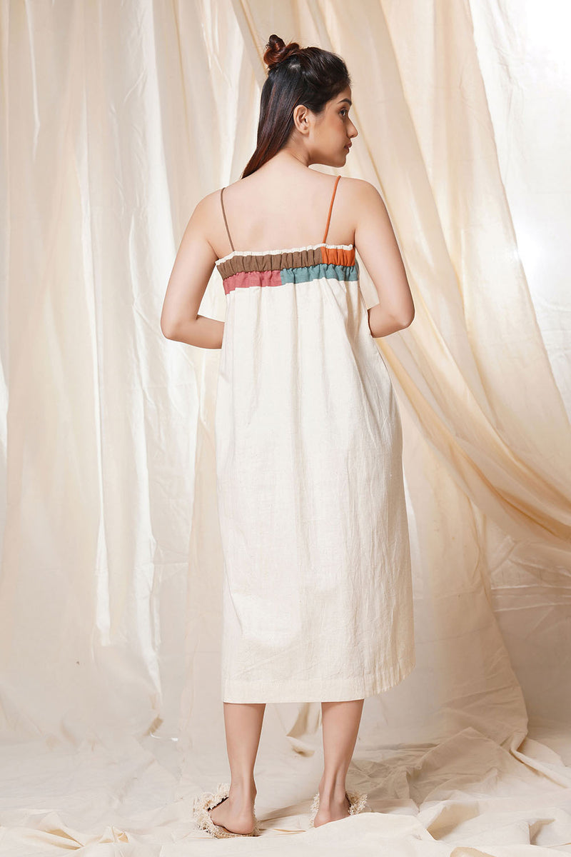 Thread Game Hand Woven - Spaghetti Applique Dress