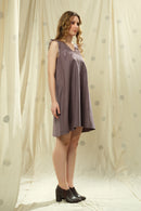Thread Game Hand Woven - Organic Khadi Sleeveless Pleated Dress