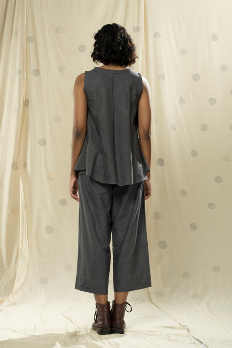 Thread Game Organic Khadi Women's Grey Coord Set