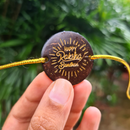 Thenga Eco-Friendly Coconut Shell Rakhis for Brothers  - polished  (Includes 3 Rakhis, Jute Potli & Raksha Bandhan Card) - Set of 3