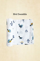 Tinylane Duck+Flamingo+Bird Baby Swaddle Wrap | Pack Of 3 | 90 X 90 cm