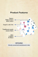 Tinylane Savana Bamboo Swaddle Set | Pack Of 3 | 90 x 90 cm