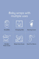 Tinylane Fab Flamingo & Tweeting Bird Bamboo Swaddle Set | Pack Of 2 | 90 x 90 cm