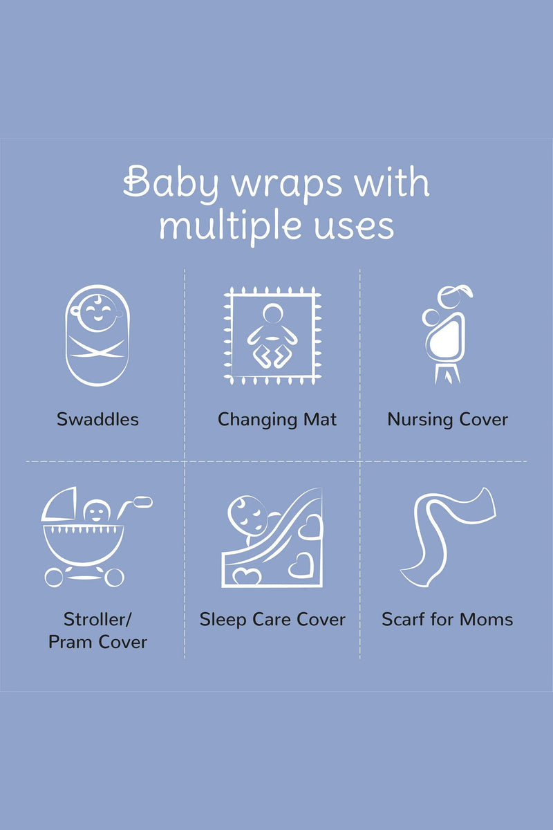 Tinylane Fab Flamingo & Tweeting Bird Bamboo Swaddle Set | Pack Of 2 | 90 x 90 cm