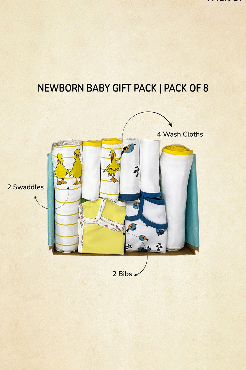 Tinylane Newborn Baby Gift Pack | Pack of 8