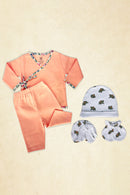 Tinylane Newborn Baby Peach Combo Set | Pack Of 5
