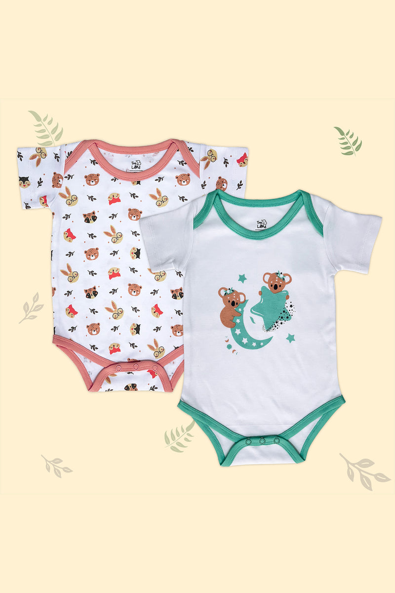 Tinylane Krescent Koala and Honey Bunny Onesies - Preemie Pack of 2