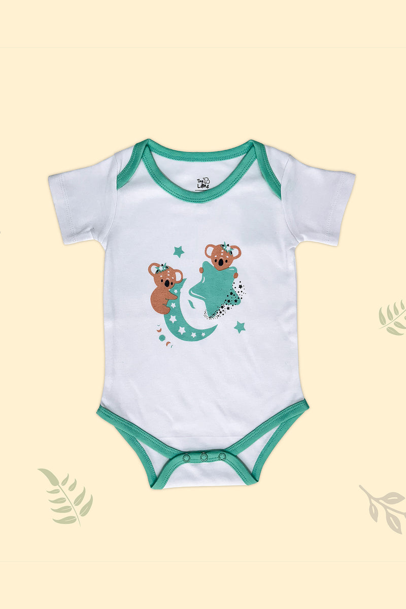 Tinylane Krescent Koala and Jolly Ride Onesies - Preemie Pack of 2