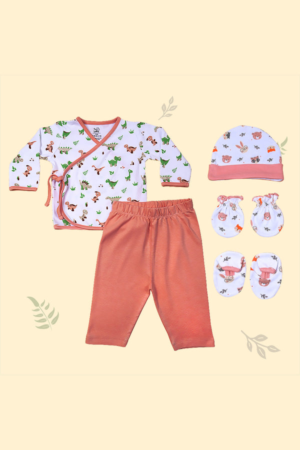 Tinylane Dino Baby Clothing - Jhabla, Legging, & CBM Set