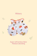 Tinylane Honey Bunny Infant Onesie, Cap, Bootie, and Mitten Set