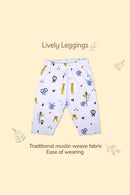 Tinylane Fluffy Baby Clothing Set | Jungle Tribe Jhabla, Legging, & Bib
