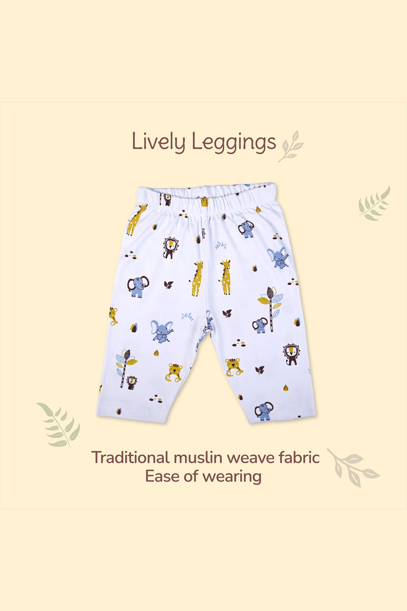 Tinylane Fluffy Baby Clothing Set | Jungle Tribe Jhabla, Legging, & Bib