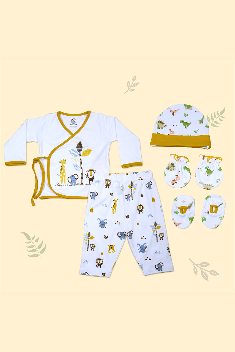 Tinylane Baby Clothing Paws Set | Jungle Tribe Jhabla, Legging, & CBM