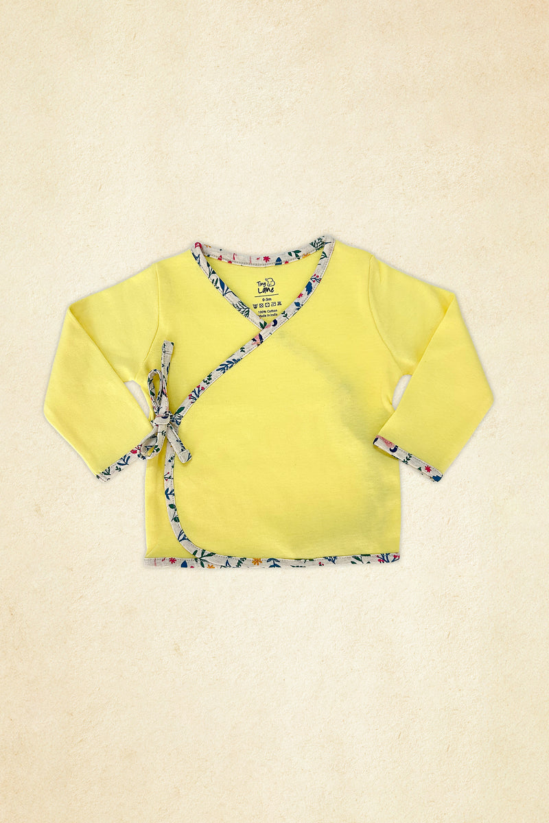 Tinylane Infant Clothing Set | Yellow Jhabla & Teal Legging