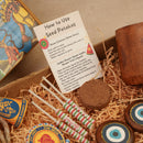 Scrapshala Samriddhi Diwali Gift Hamper | Evil Eye Décor with Door Hanging & Bell, Wooden Planter with Cocopeat, Plantable Seed Crackers | Sustainable & Handcrafted in Banaras