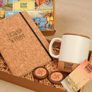 Scrapshala Subh Aarambh Diwali Gift Hamper | Cork Ceramic Mug, Cork Diary, Swastik Door Hanging | Premium Sustainable Hamper Handcrafted in Banaras | Corporate Ready