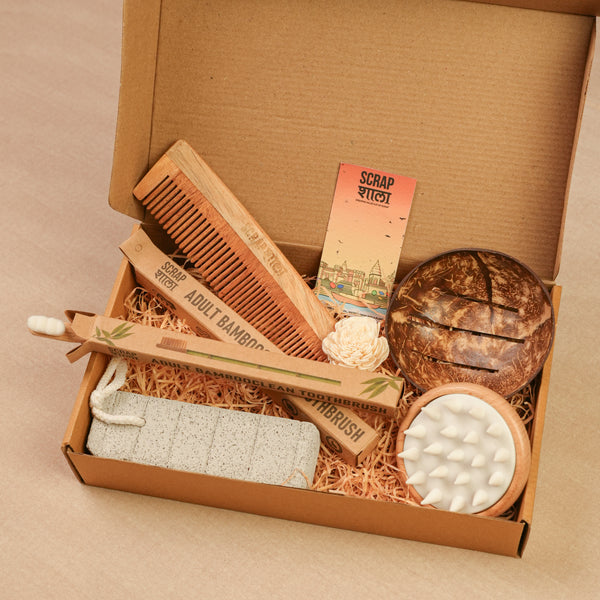 Scrapshala Nature’s Touch & Care Gift Hamper | Eco-Friendly Sustainable Self-Care Set | Unique & Useful Gifts