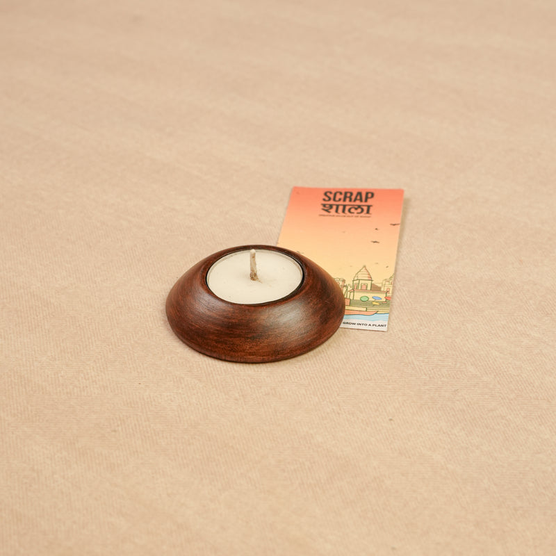 Scrapshala Panchdeep Wooden Candle | Pack of 5 | Reusable | Premium Assorted Wooden Candles | Sustainable | Handcrafted in Banaras