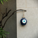 Scrapshala Evil Eye Cowbell Hanging | Handcrafted and Sustainable | Protective Wall & Door Hanging with Soothing Sound