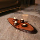 Scrapshala Matka Glow Wooden Tea-Light Holder Set | Reusable & Eco-Friendly Candle Stands | Premium Festive & Home Décor Gift | Handcrafted in Banaras