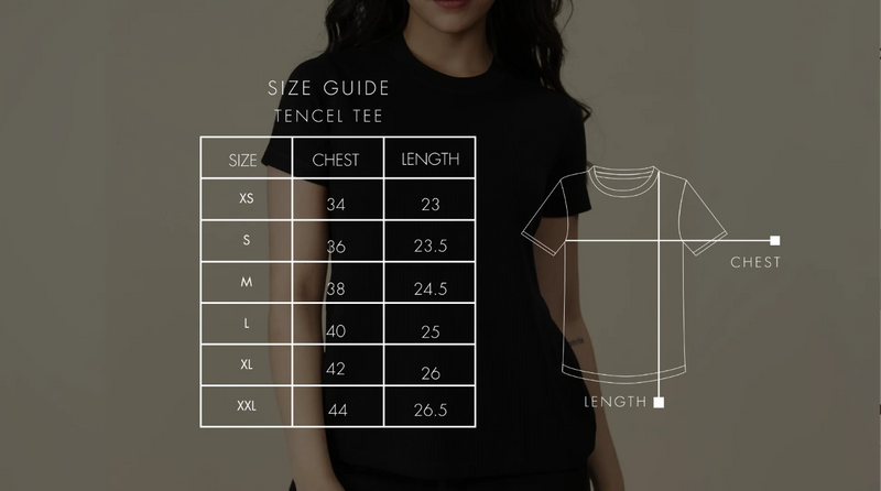 Carbontree Women Mid Night Navy Tencel Tee