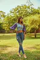 The Conscious Closet Blueberry Haze Cold Leafy Top