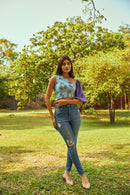 The Conscious Closet Blueberry Haze Cold Leafy Top