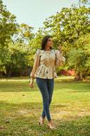 The Conscious Closet  Lavender Leaflet Blouse - Top