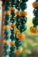 GreenKraft Marigold Handcrafted Bamboo Door Hanging for Decor - Set of 2