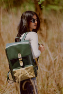 Arden Vegan Leather Bagpack - Green