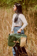 Arden Vegan Leather Bagpack - Green